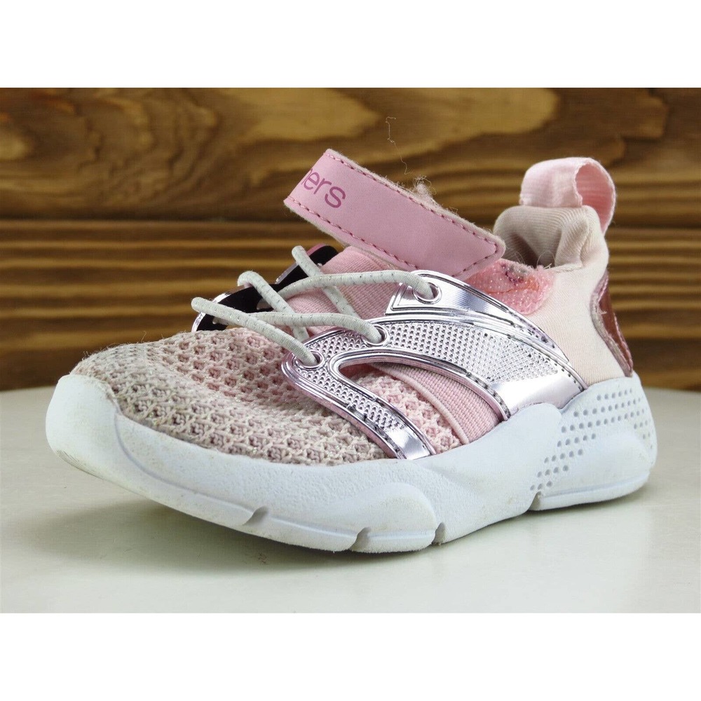 SKECHERS Sz 5 Toddler Shoes Girls Sneaker Pink Synthetic Medium